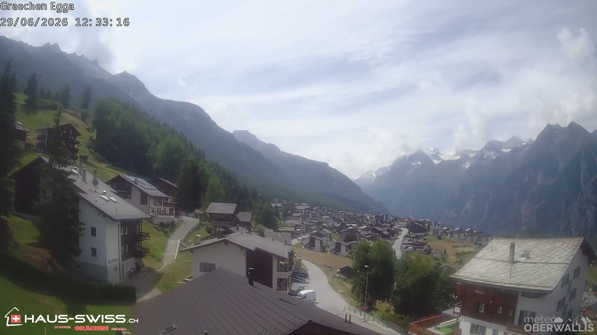 Archiv Foto Webcam Egga - Blick nach Grächen