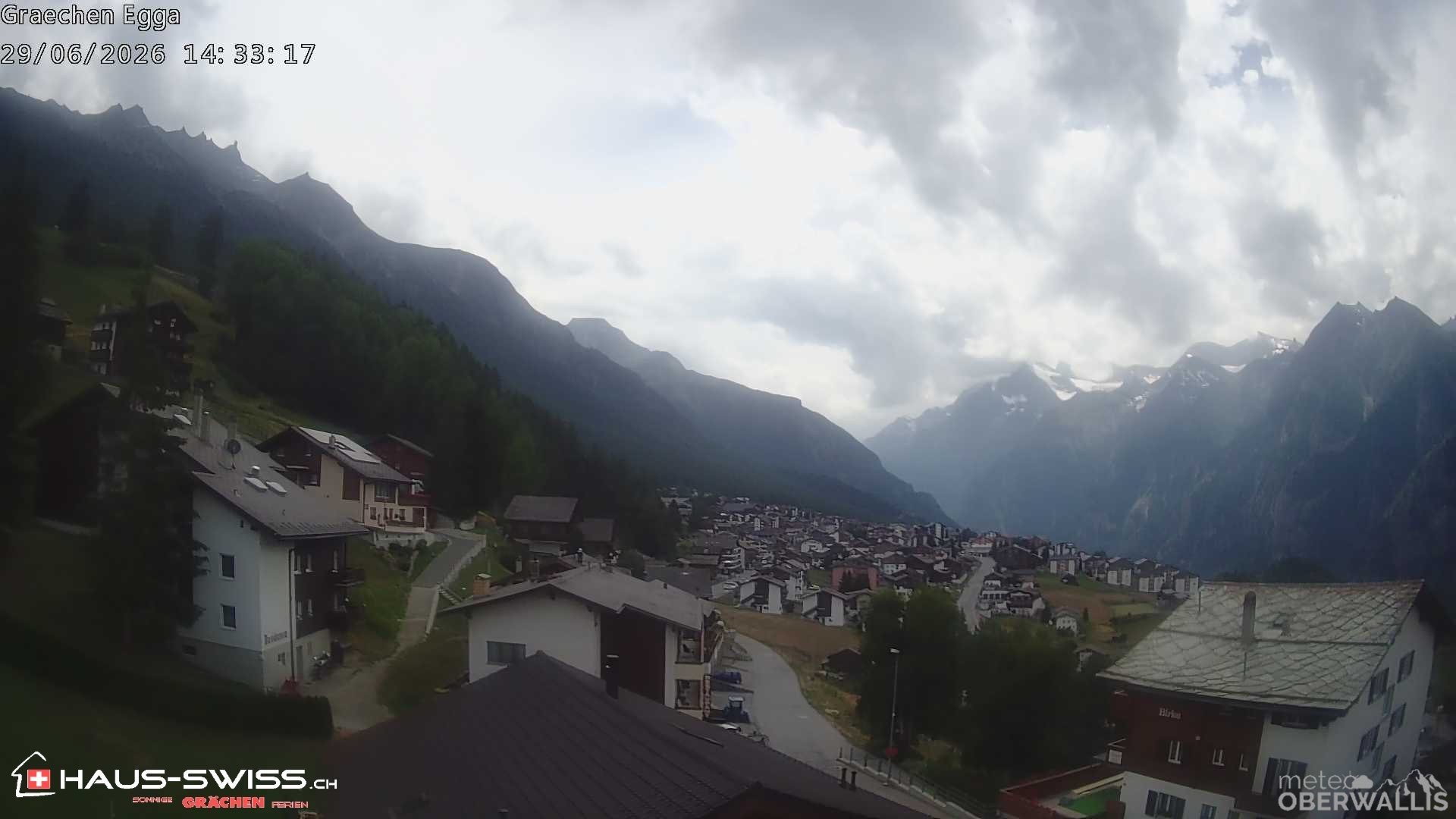 Archiv Foto Webcam Egga - Blick nach Grächen