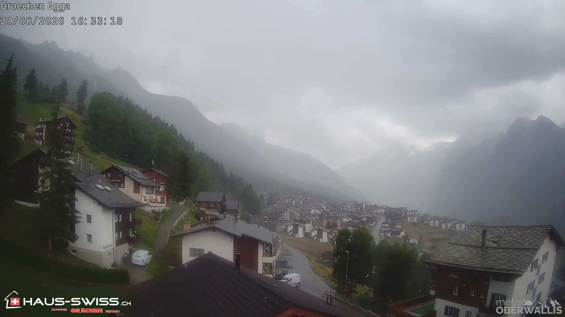 Archiv Foto Webcam Egga - Blick nach Grächen