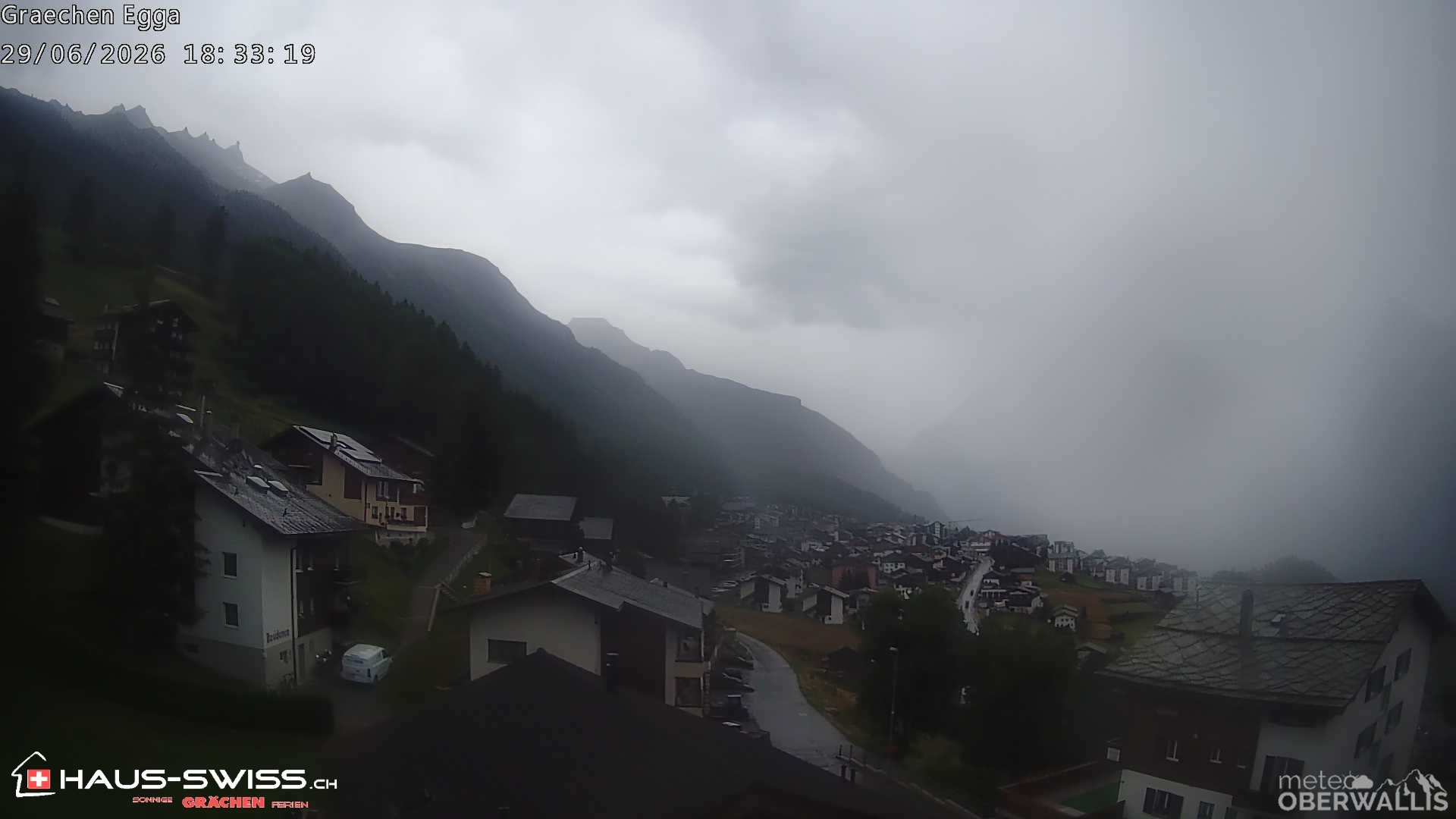 Archiv Foto Webcam Egga - Blick nach Grächen