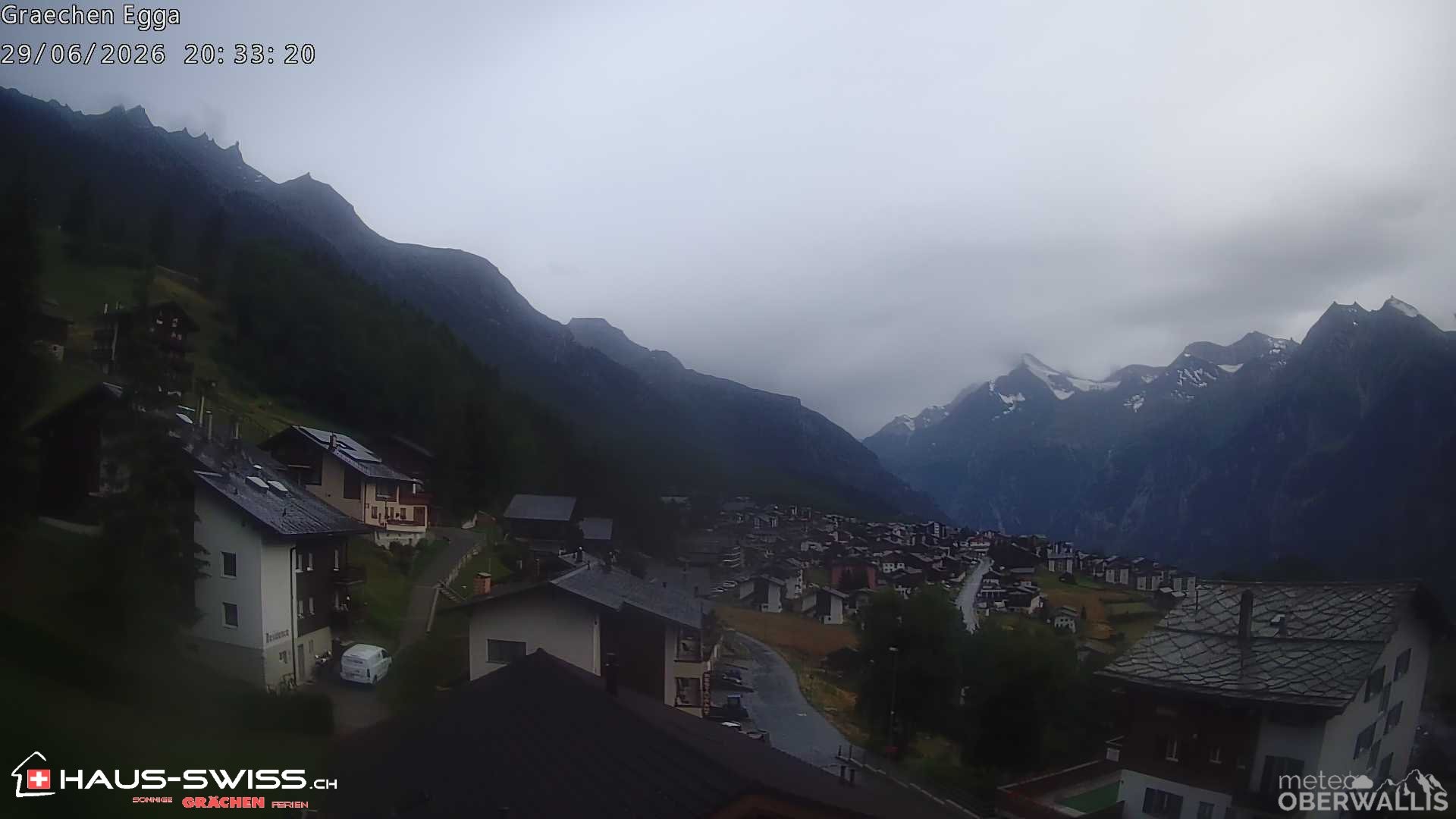 Archiv Foto Webcam Egga - Blick nach Grächen