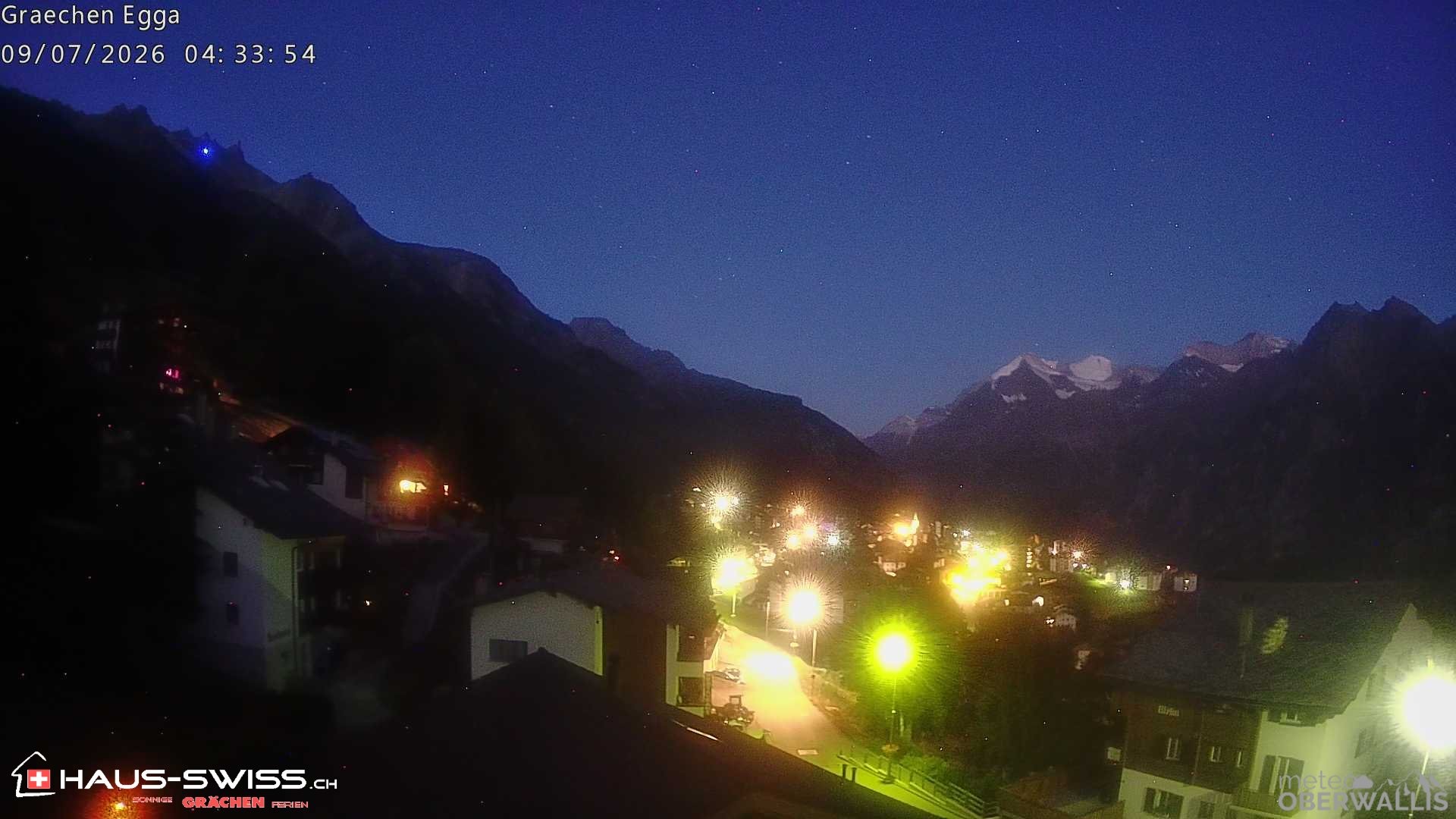 Archiv Foto Webcam Egga - Blick nach Grächen