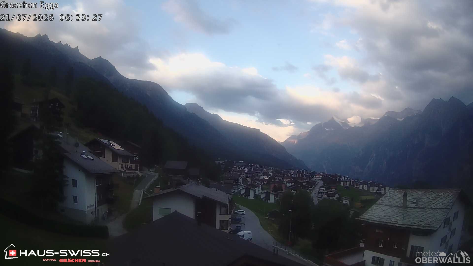 Archiv Foto Webcam Egga - Blick nach Grächen