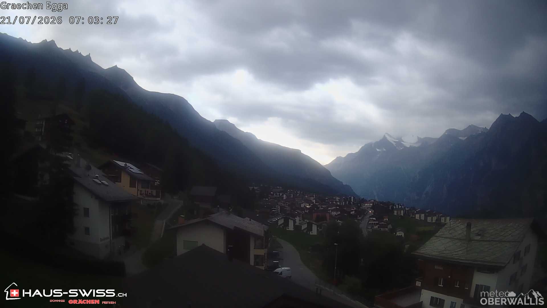 Archiv Foto Webcam Egga - Blick nach Grächen