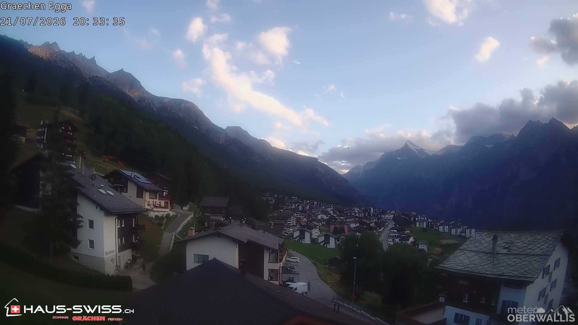 Archiv Foto Webcam Egga - Blick nach Grächen
