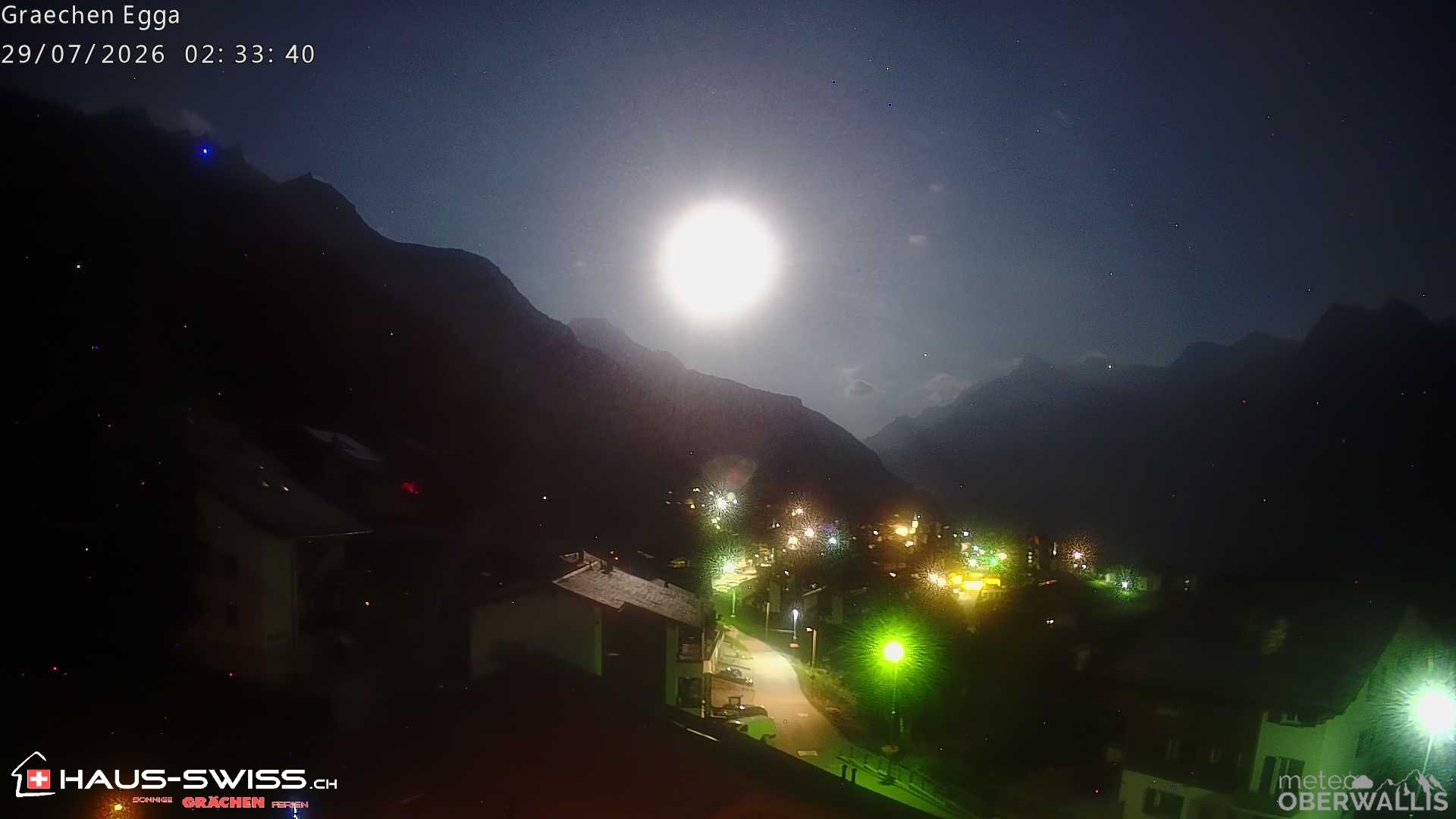 Archiv Foto Webcam Egga - Blick nach Grächen