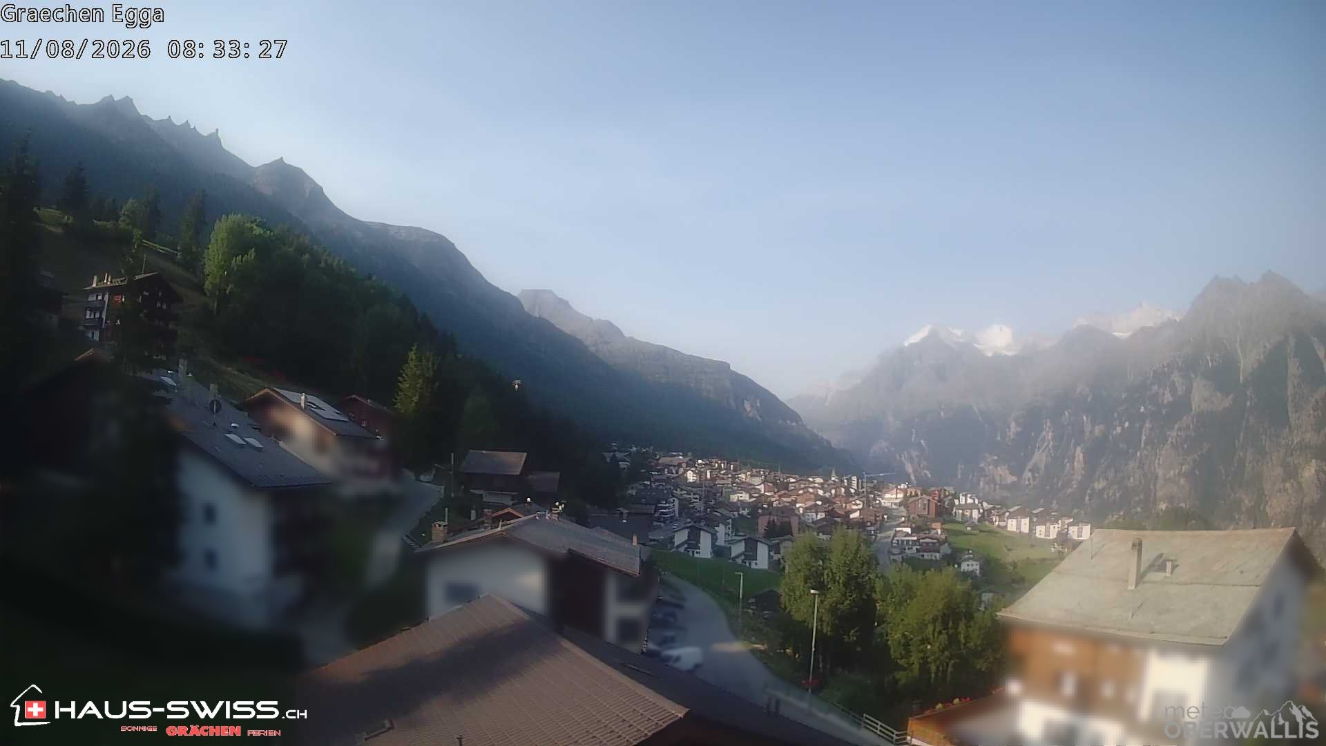 Archiv Foto Webcam Egga - Blick nach Grächen