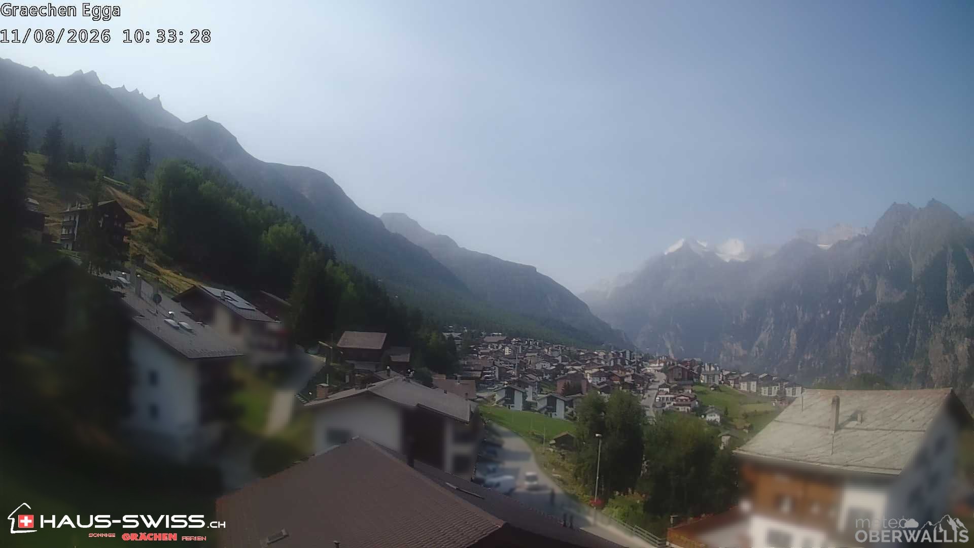 Archiv Foto Webcam Egga - Blick nach Grächen