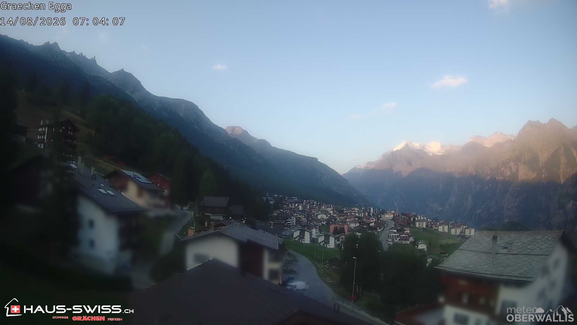 Archiv Foto Webcam Egga - Blick nach Grächen