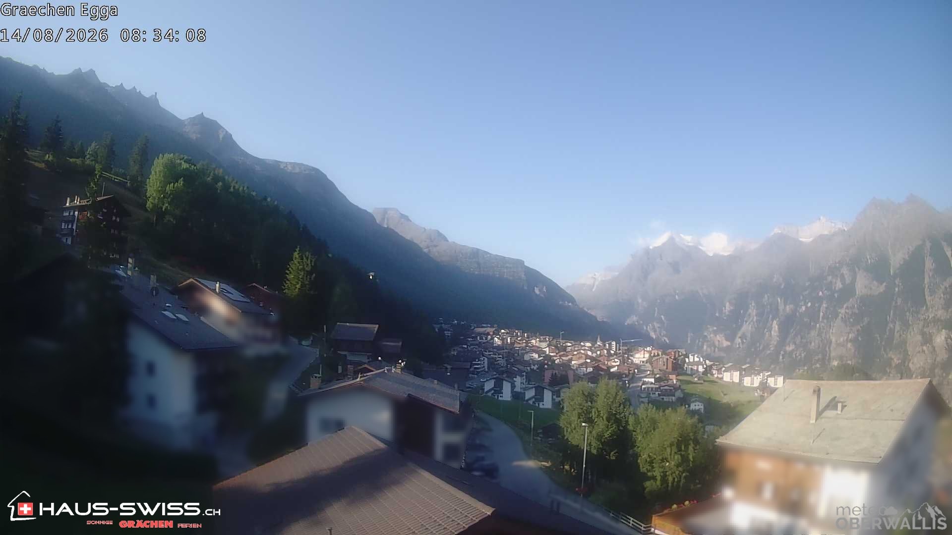 Archiv Foto Webcam Egga - Blick nach Grächen