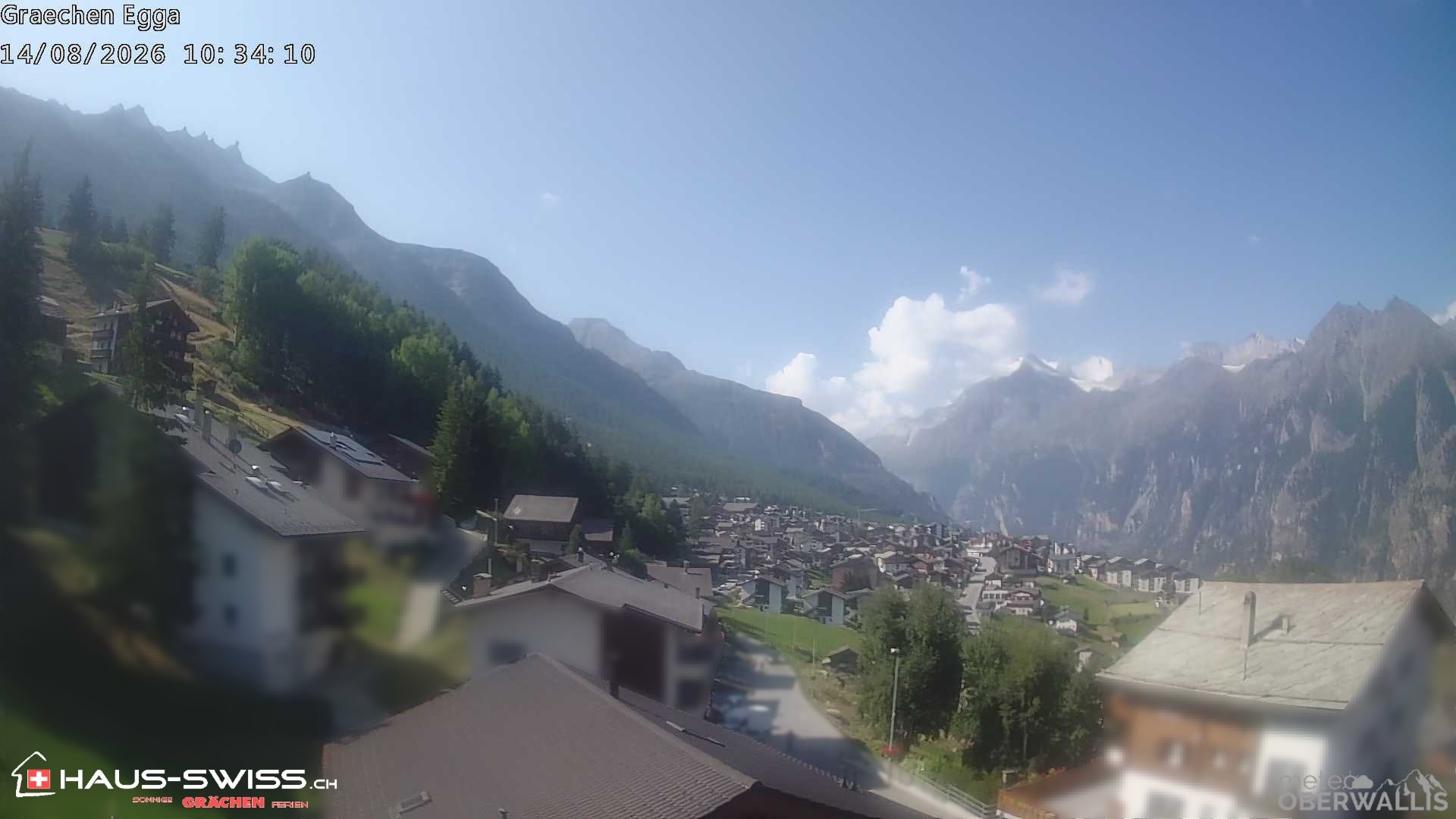 Archiv Foto Webcam Egga - Blick nach Grächen