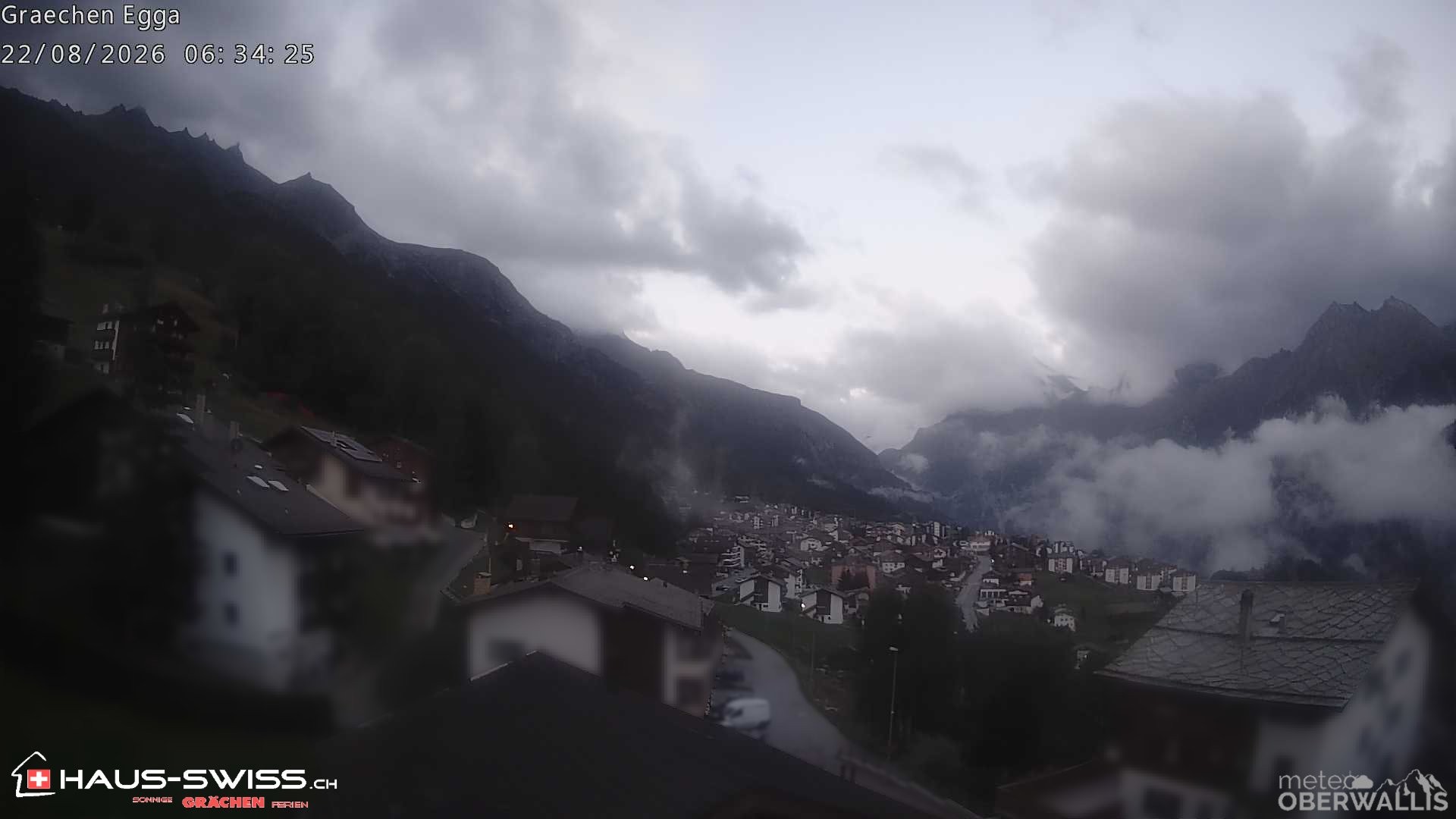 Archiv Foto Webcam Egga - Blick nach Grächen