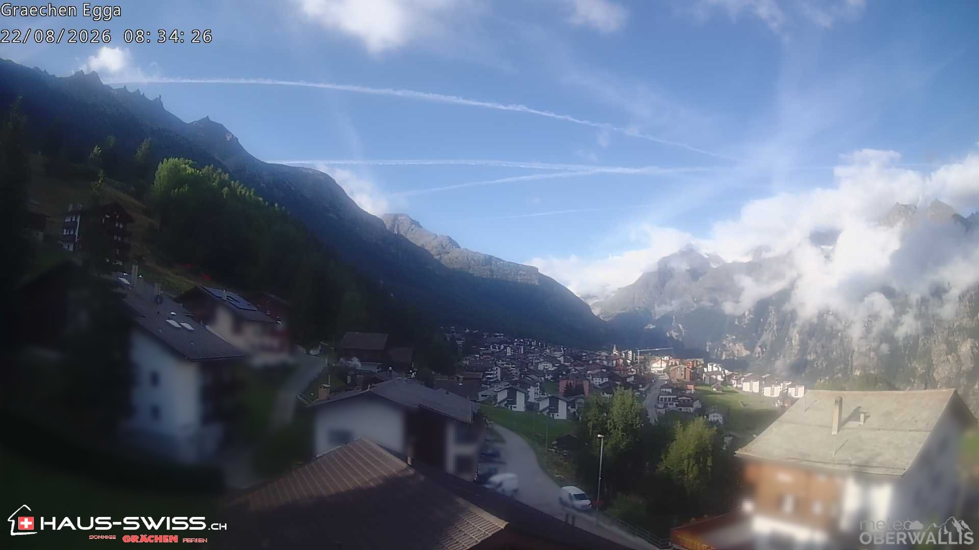 Archiv Foto Webcam Egga - Blick nach Grächen