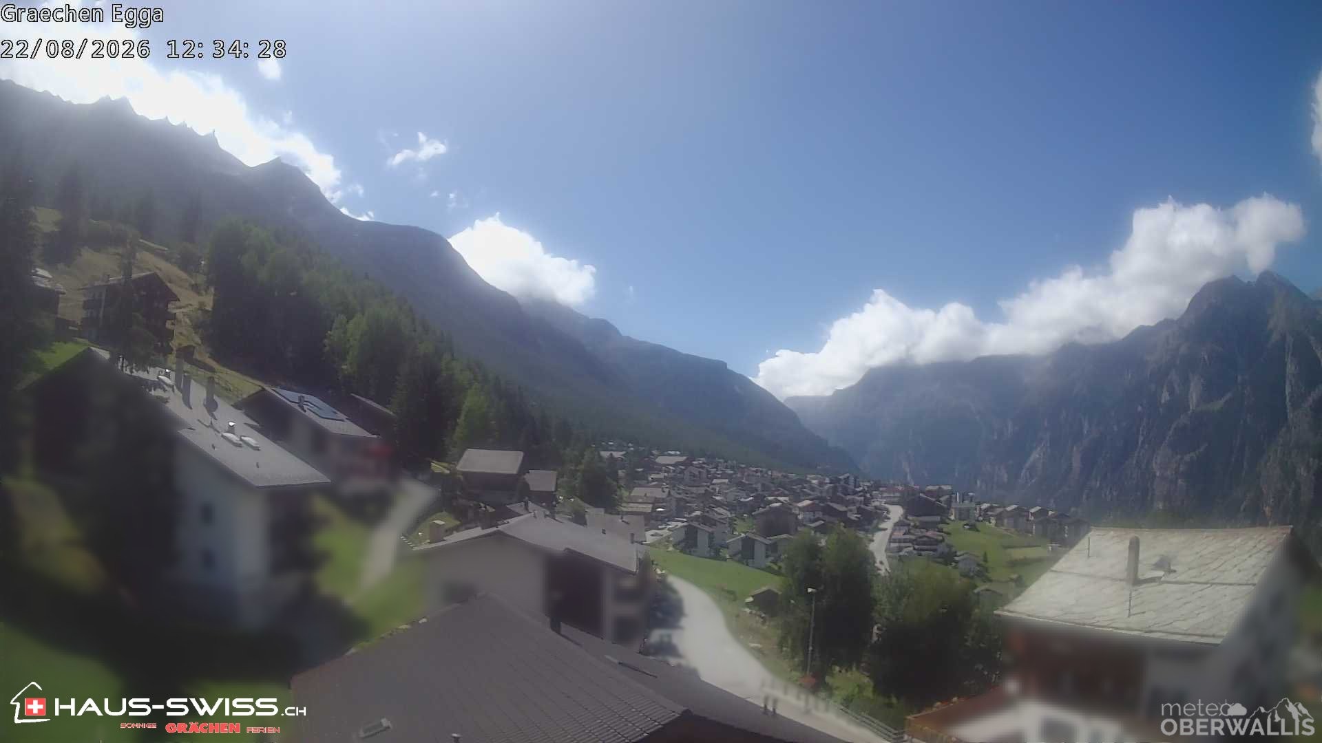 Archiv Foto Webcam Egga - Blick nach Grächen