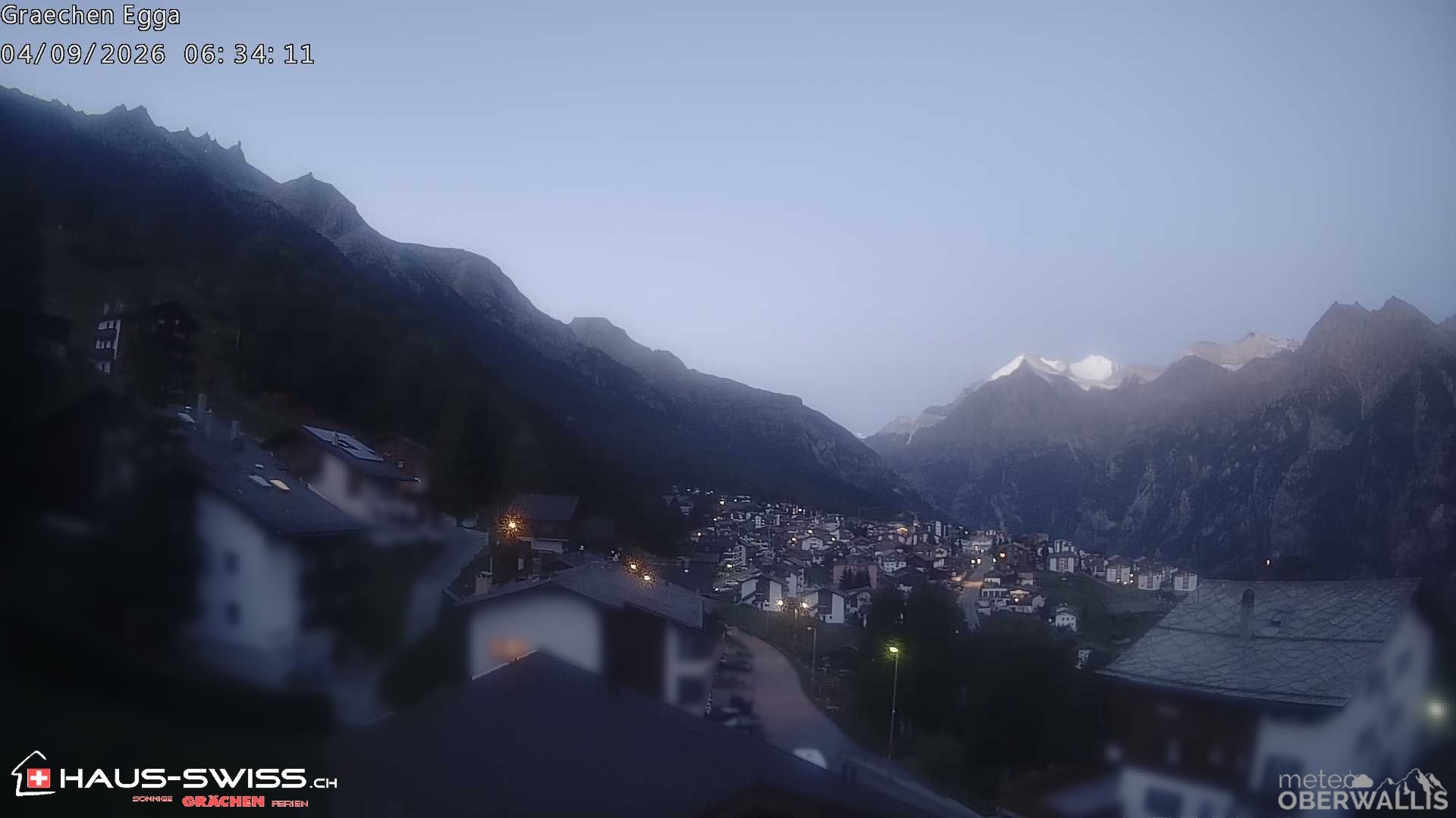 Archiv Foto Webcam Egga - Blick nach Grächen