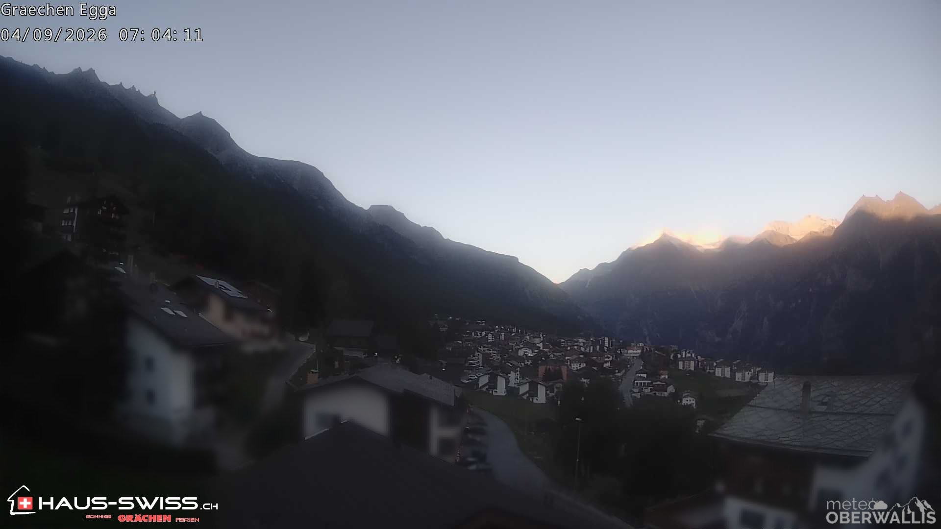 Archiv Foto Webcam Egga - Blick nach Grächen