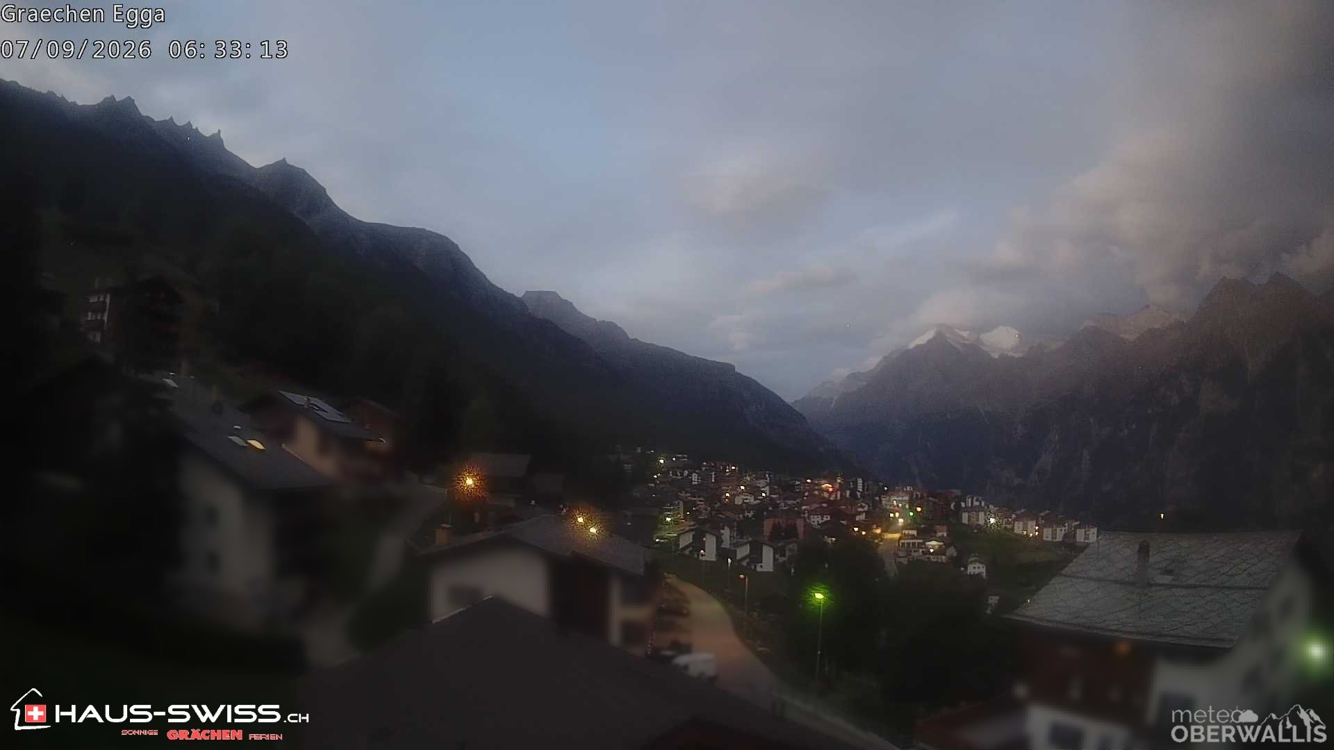 Archiv Foto Webcam Egga - Blick nach Grächen