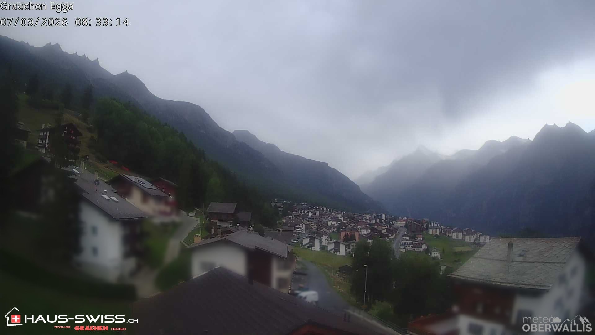 Archiv Foto Webcam Egga - Blick nach Grächen