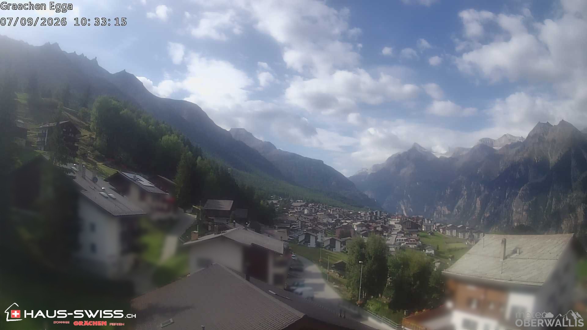 Archiv Foto Webcam Egga - Blick nach Grächen