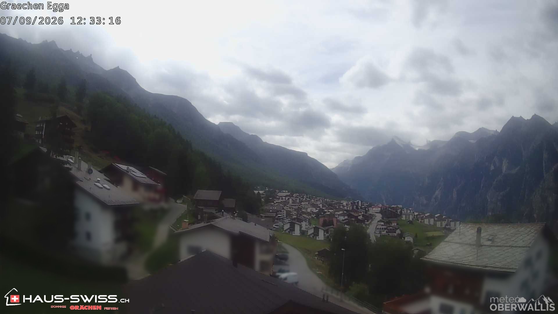 Archiv Foto Webcam Egga - Blick nach Grächen