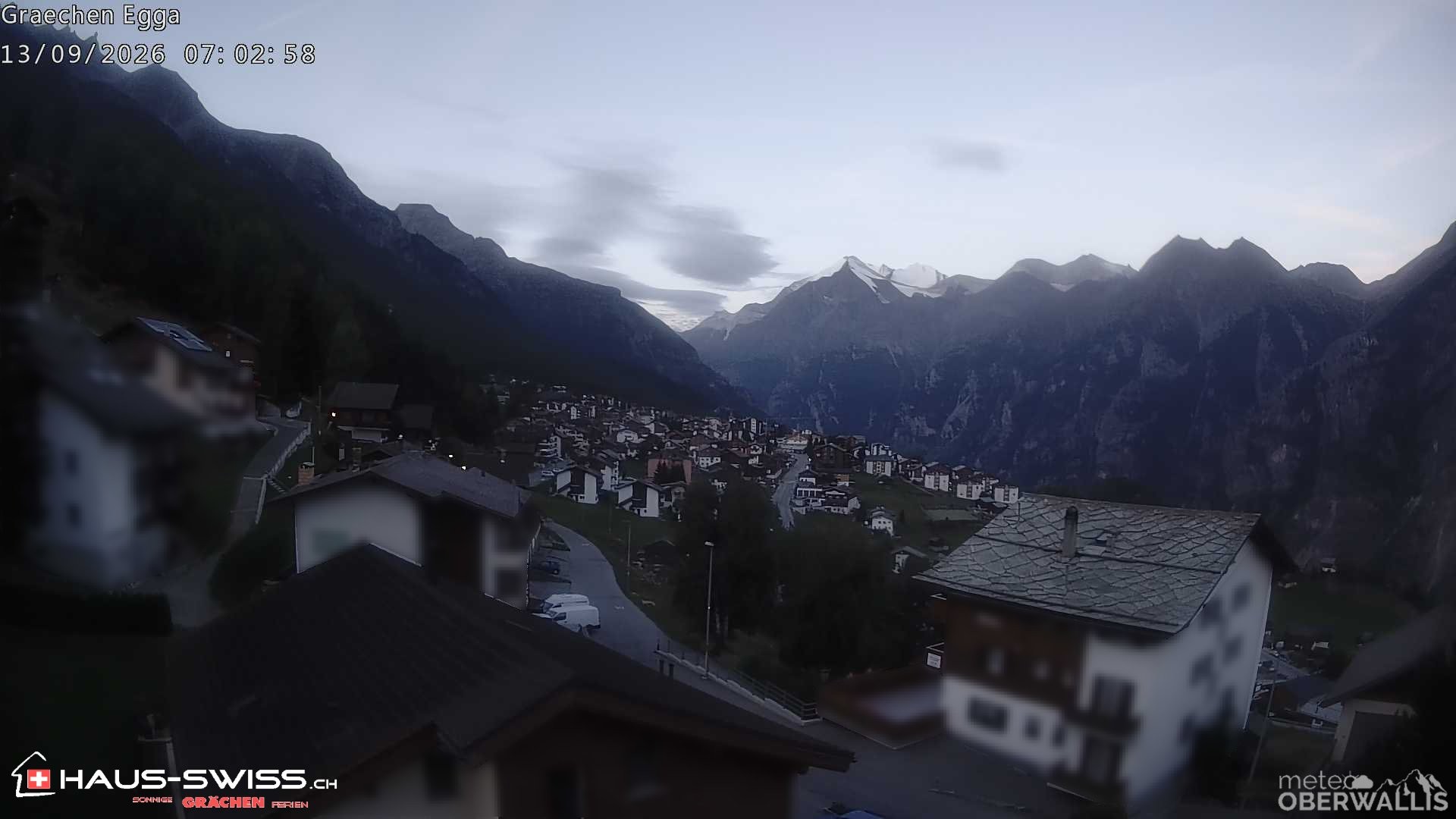 Archiv Foto Webcam Egga - Blick nach Grächen