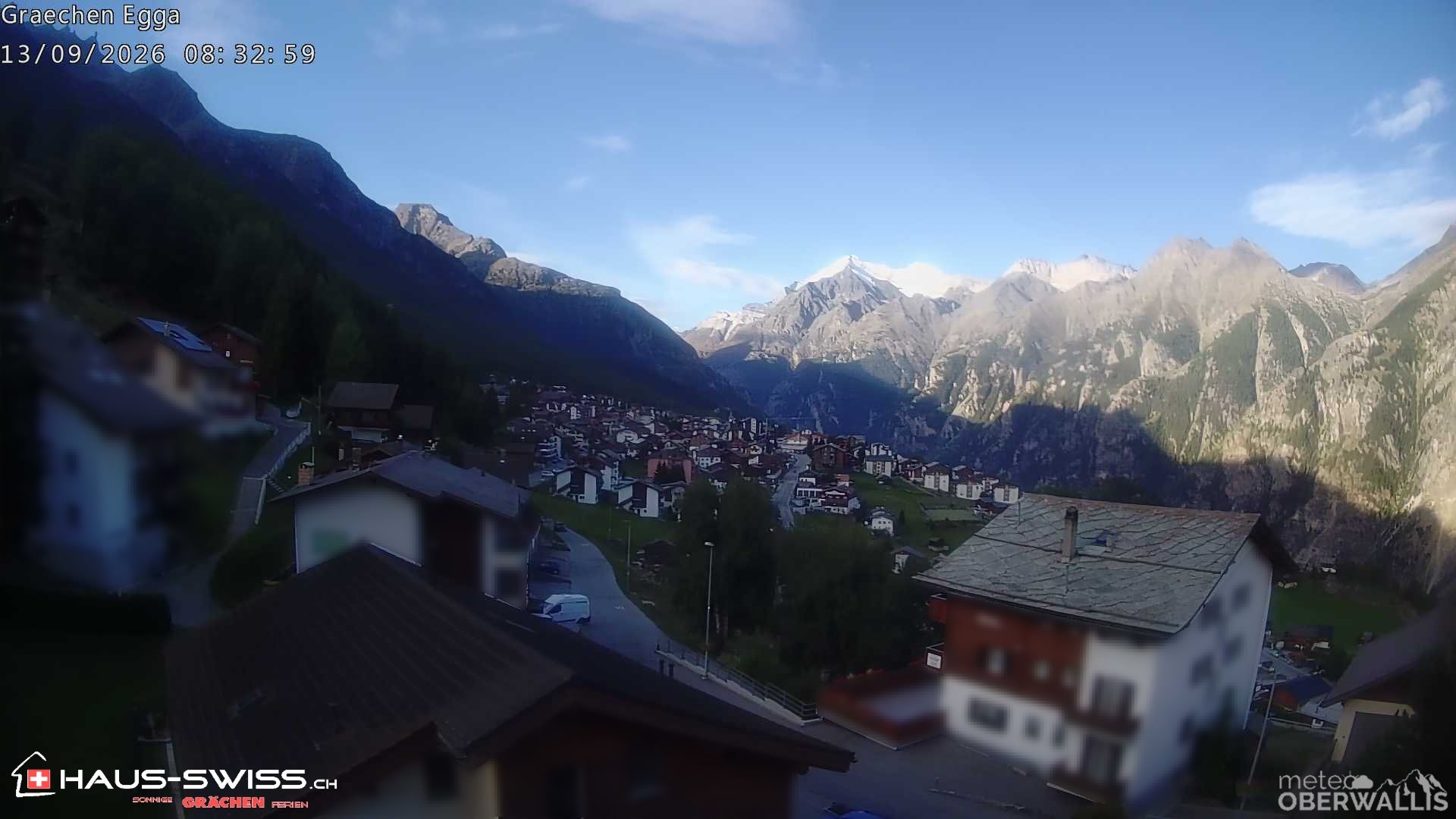 Archiv Foto Webcam Egga - Blick nach Grächen