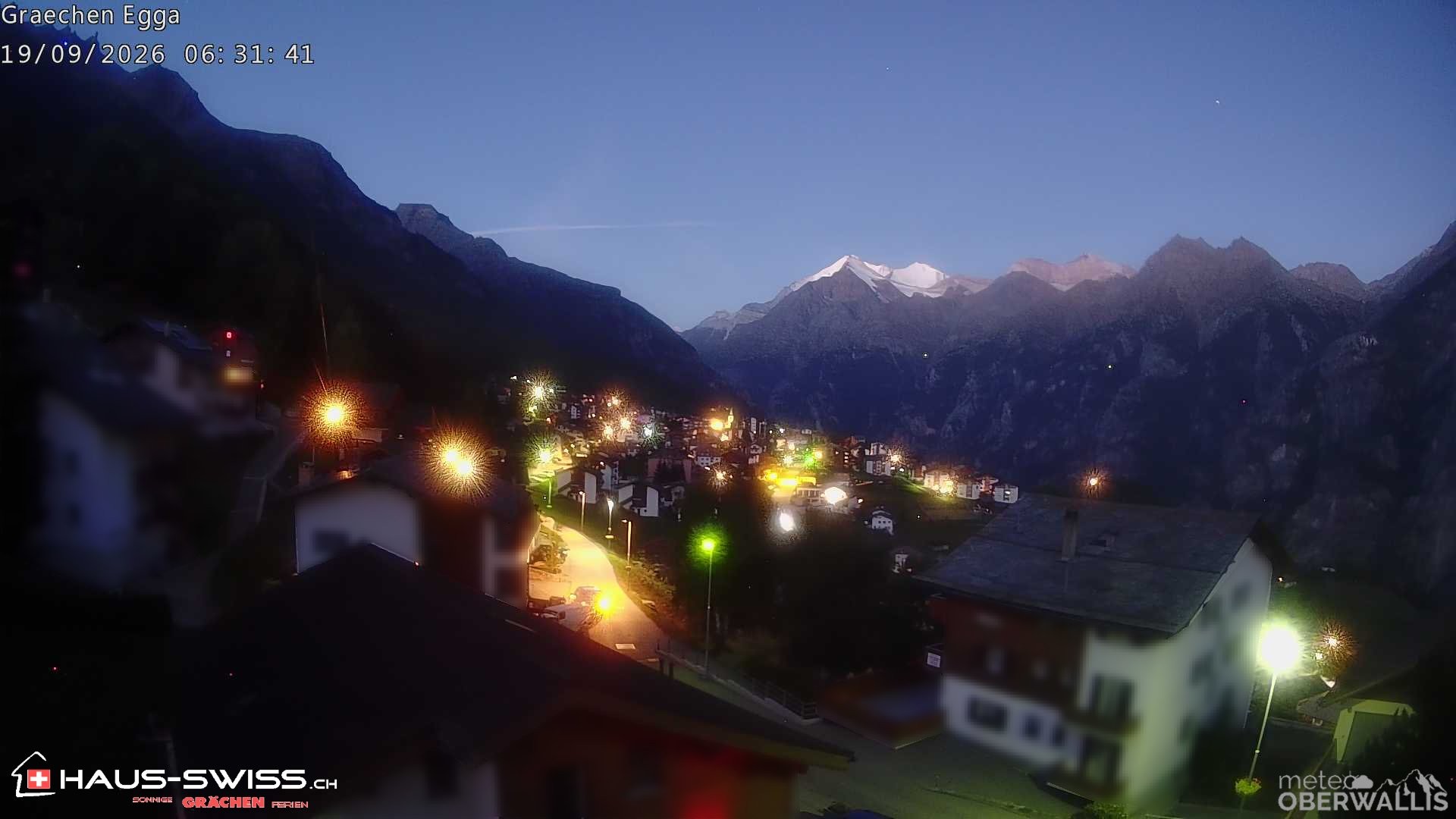 Archiv Foto Webcam Egga - Blick nach Grächen
