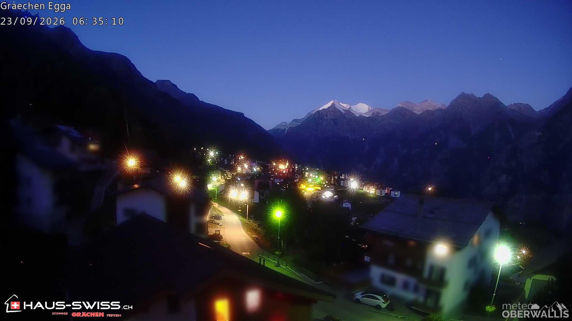 Archiv Foto Webcam Egga - Blick nach Grächen