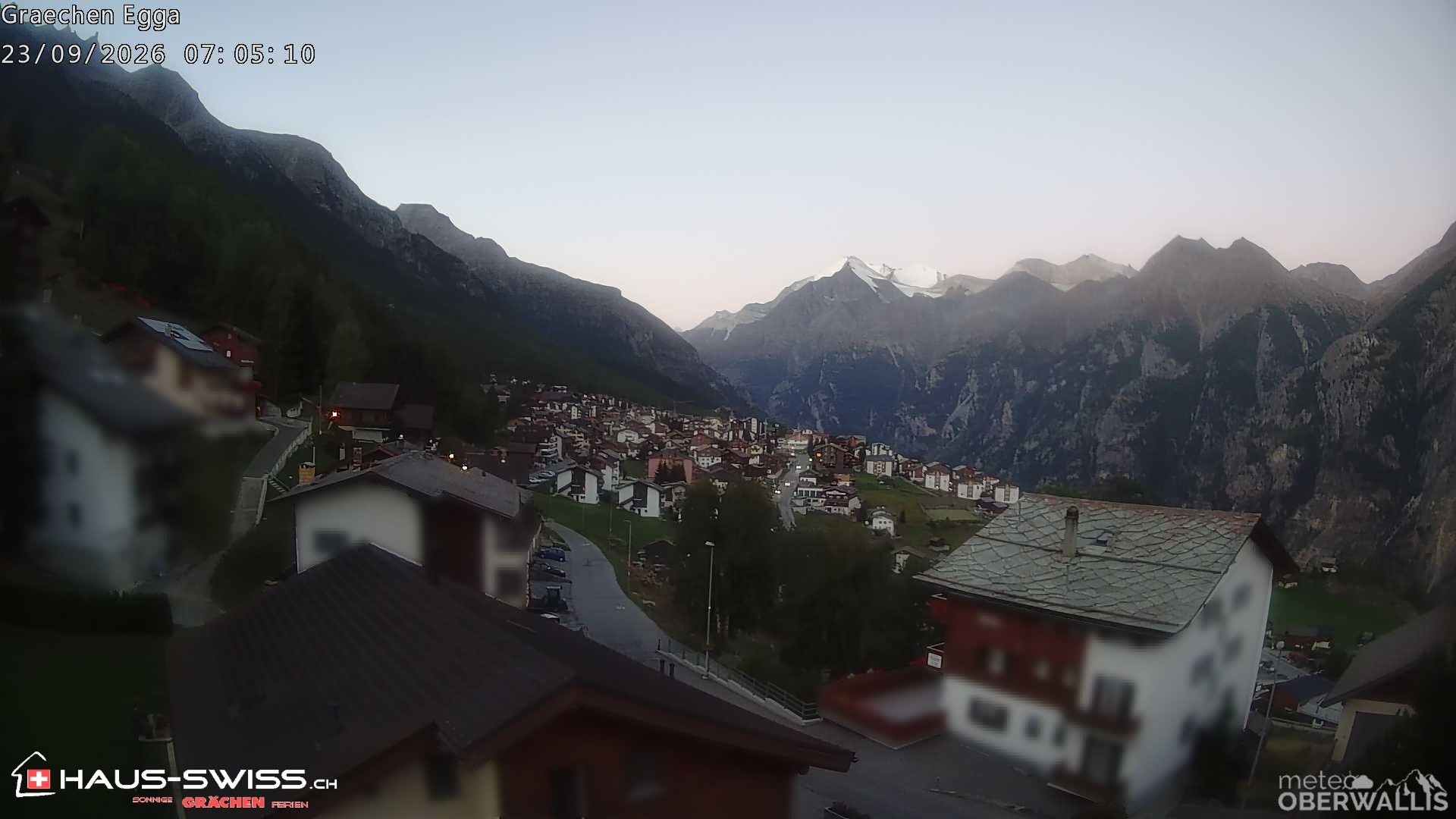 Archiv Foto Webcam Egga - Blick nach Grächen