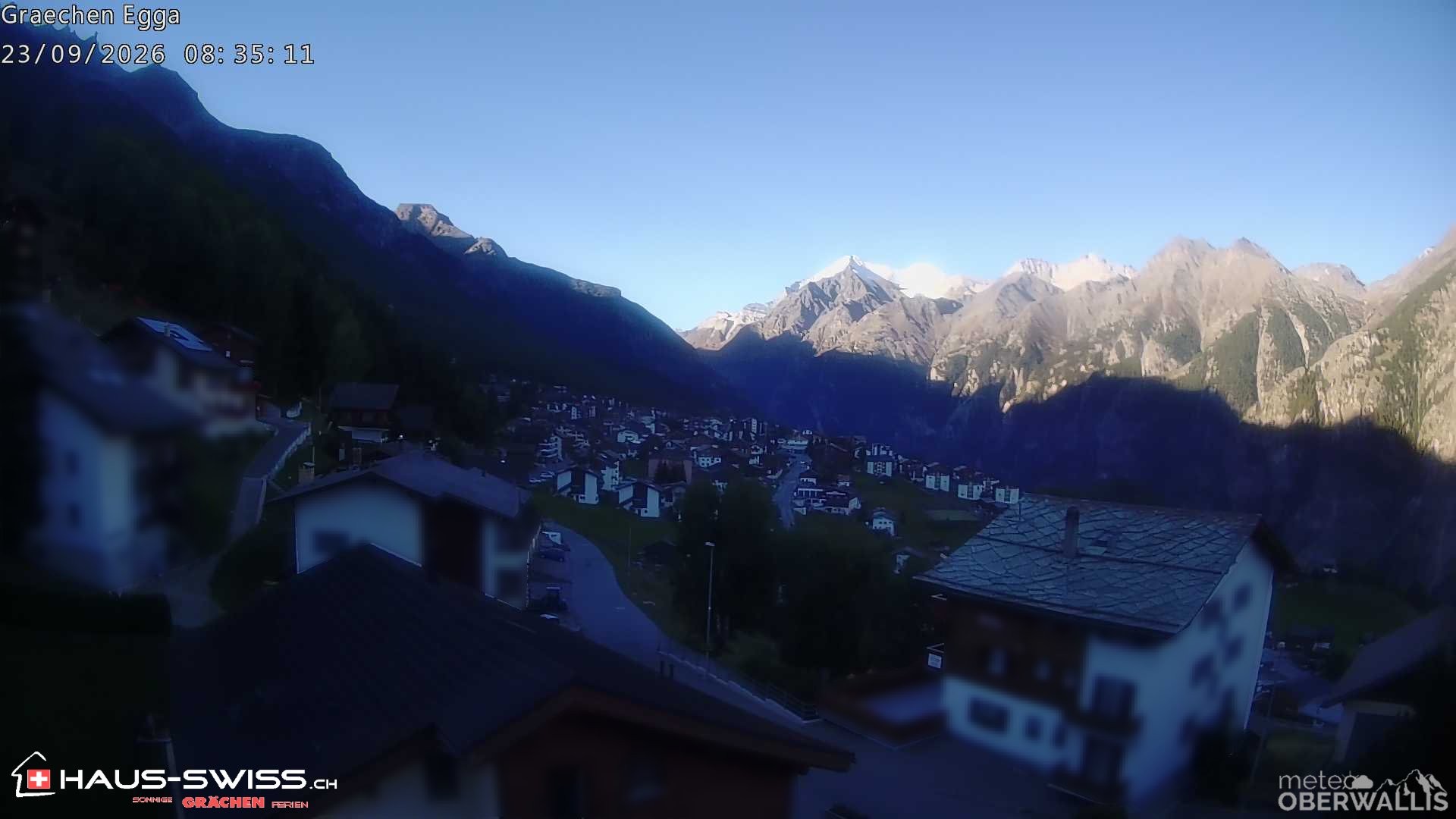 Archiv Foto Webcam Egga - Blick nach Grächen