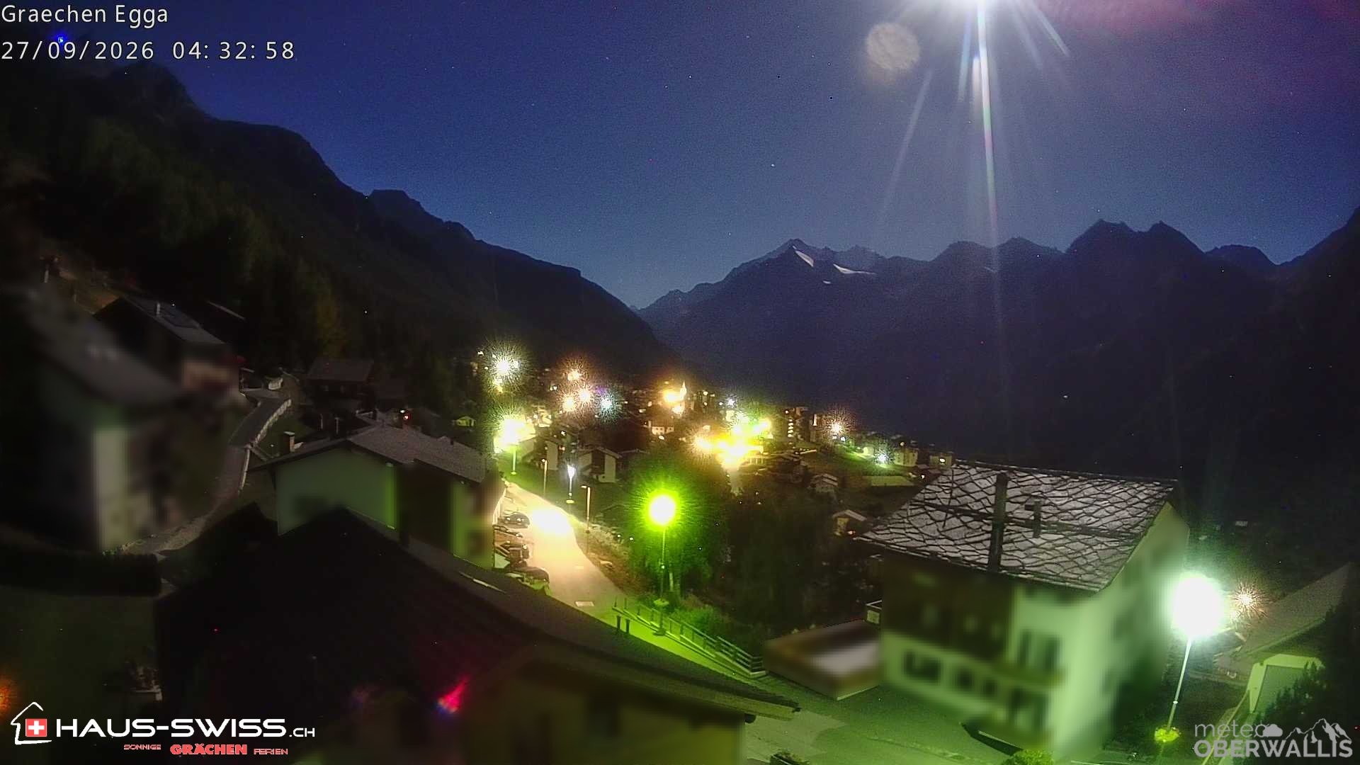 Archiv Foto Webcam Egga - Blick nach Grächen