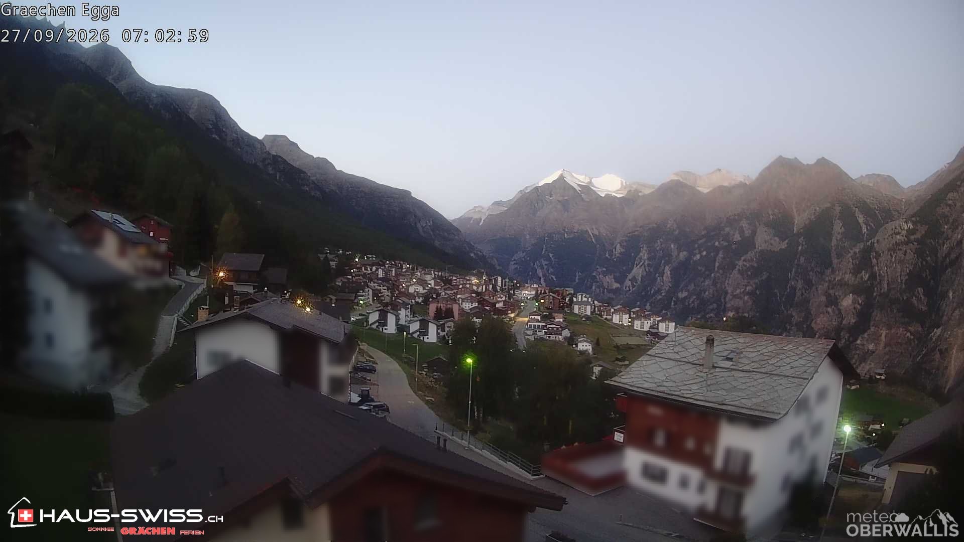 Archiv Foto Webcam Egga - Blick nach Grächen