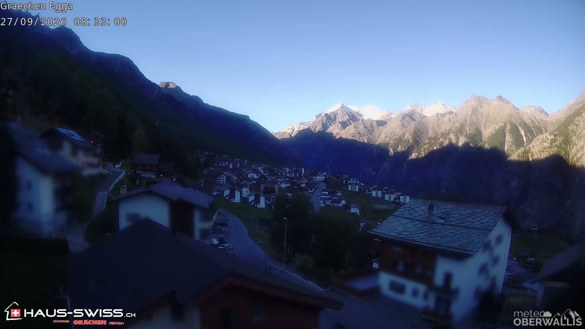 Archiv Foto Webcam Egga - Blick nach Grächen