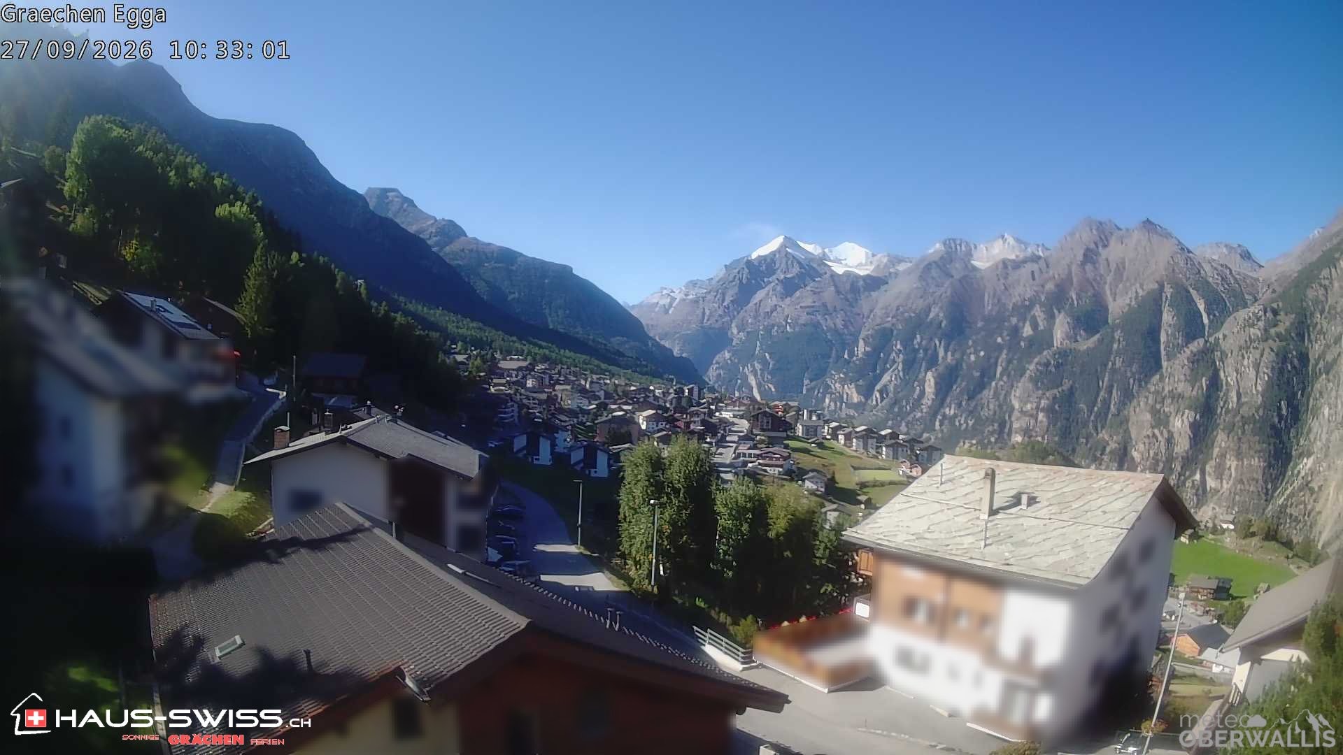 Archiv Foto Webcam Egga - Blick nach Grächen