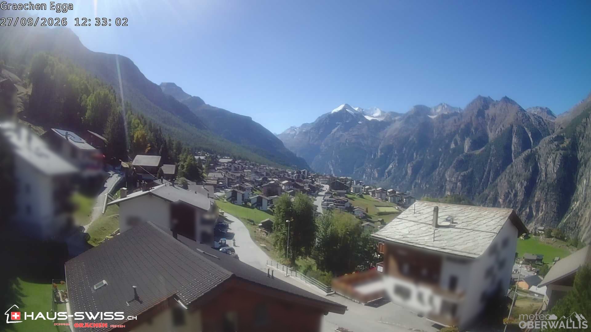 Archiv Foto Webcam Egga - Blick nach Grächen