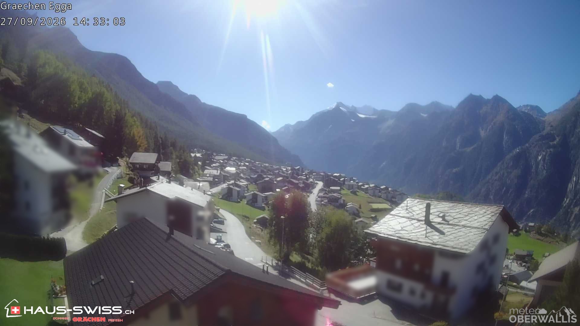 Archiv Foto Webcam Egga - Blick nach Grächen