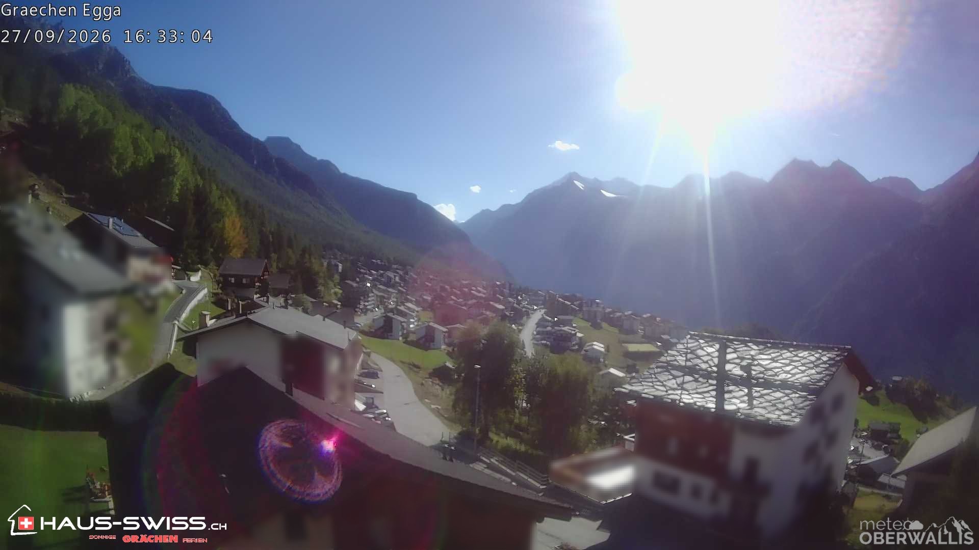 Archiv Foto Webcam Egga - Blick nach Grächen