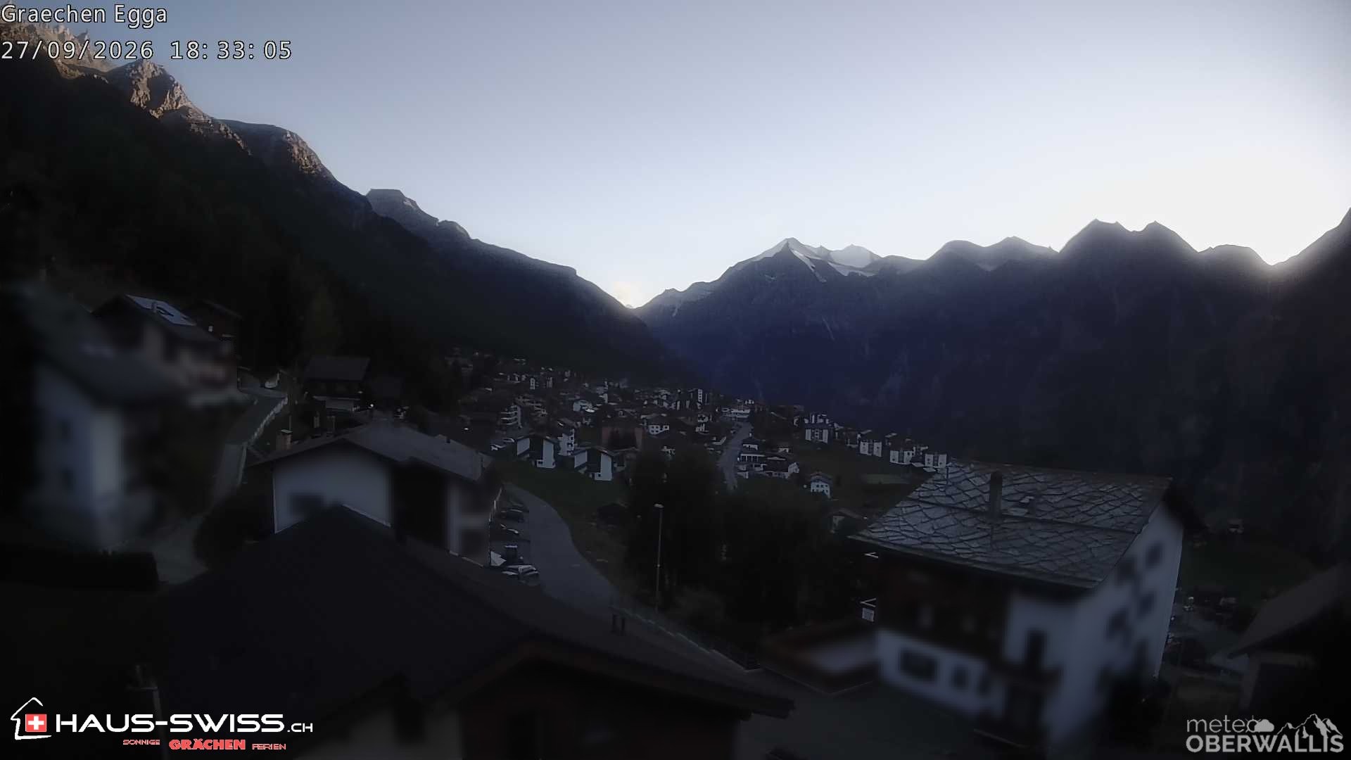 Archiv Foto Webcam Egga - Blick nach Grächen