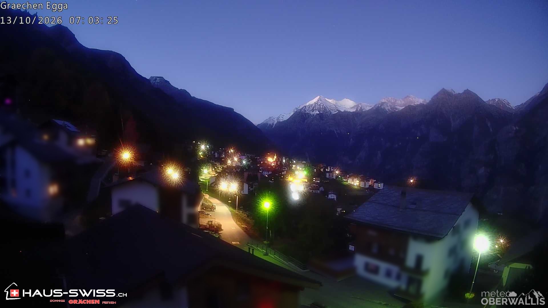 Archiv Foto Webcam Egga - Blick nach Grächen