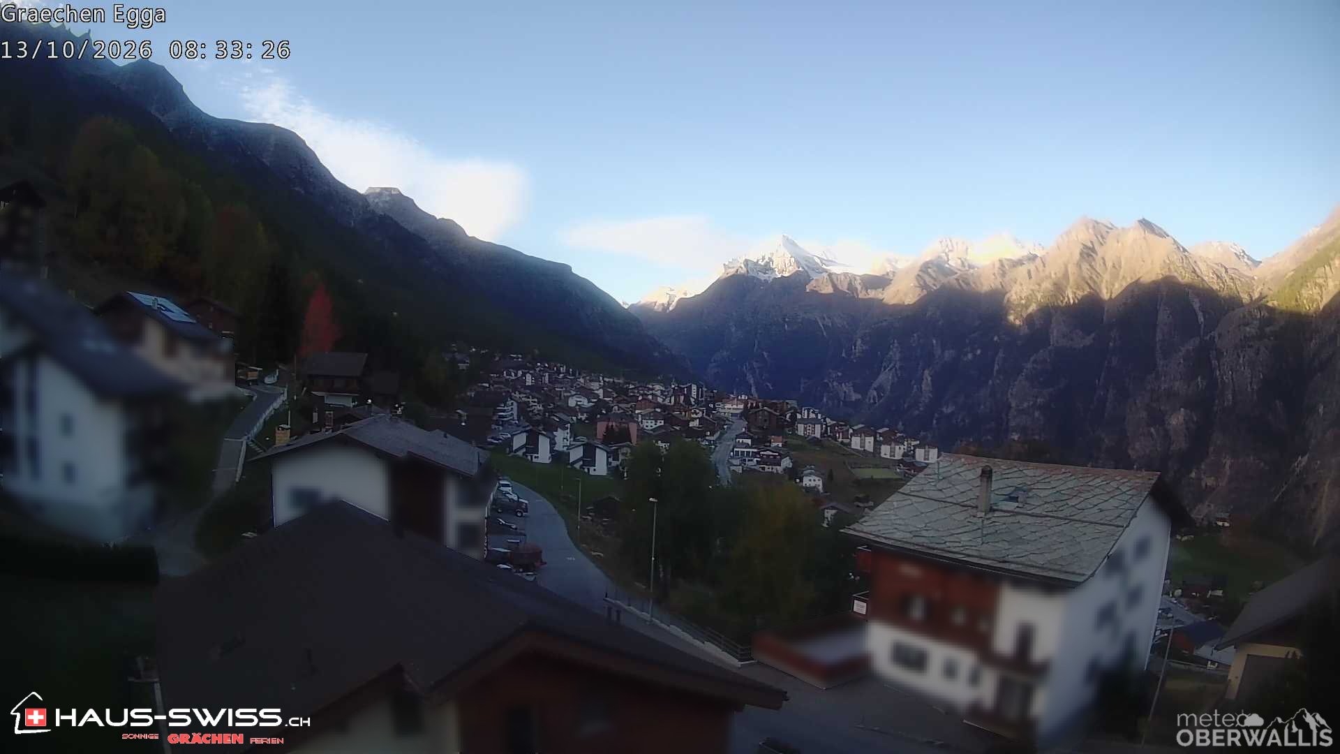Archiv Foto Webcam Egga - Blick nach Grächen