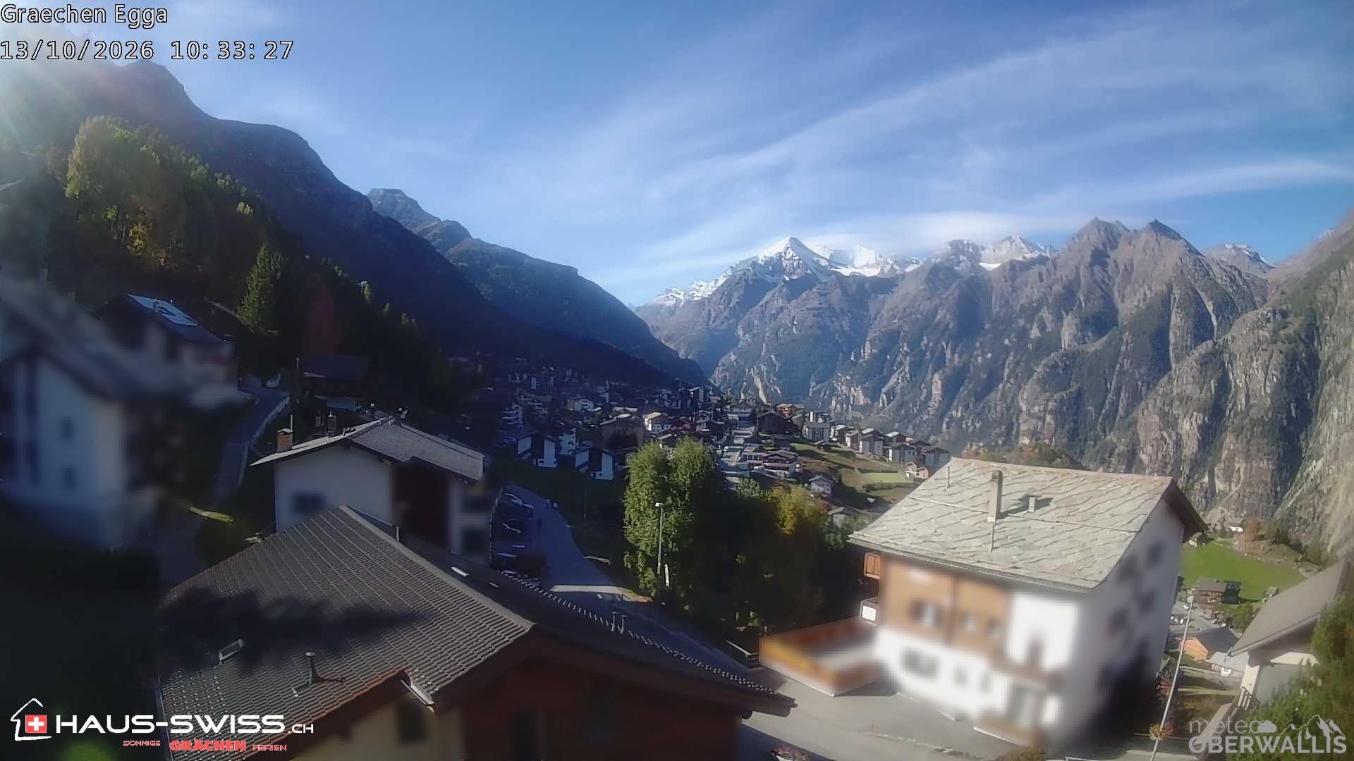 Archiv Foto Webcam Egga - Blick nach Grächen