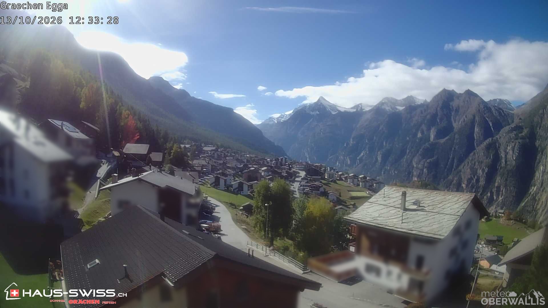 Archiv Foto Webcam Egga - Blick nach Grächen