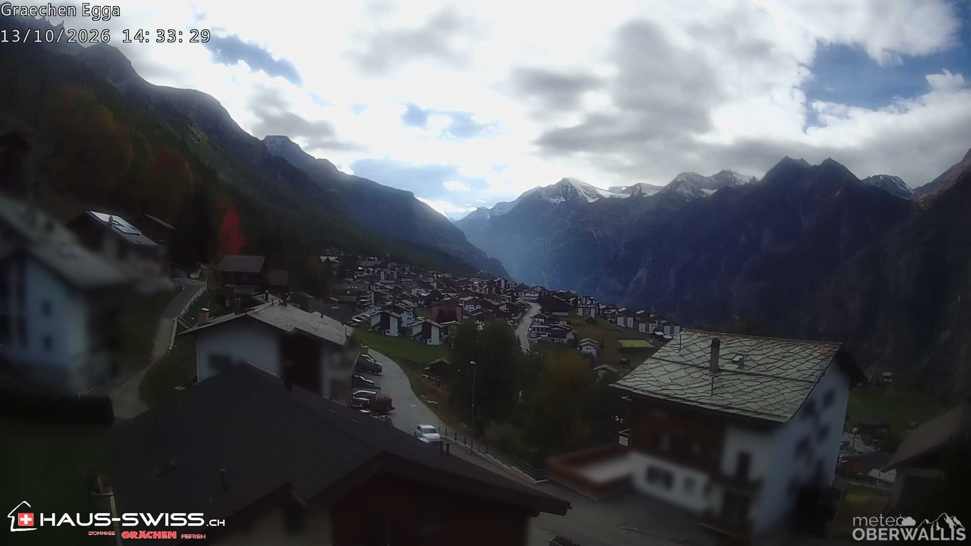 Archiv Foto Webcam Egga - Blick nach Grächen
