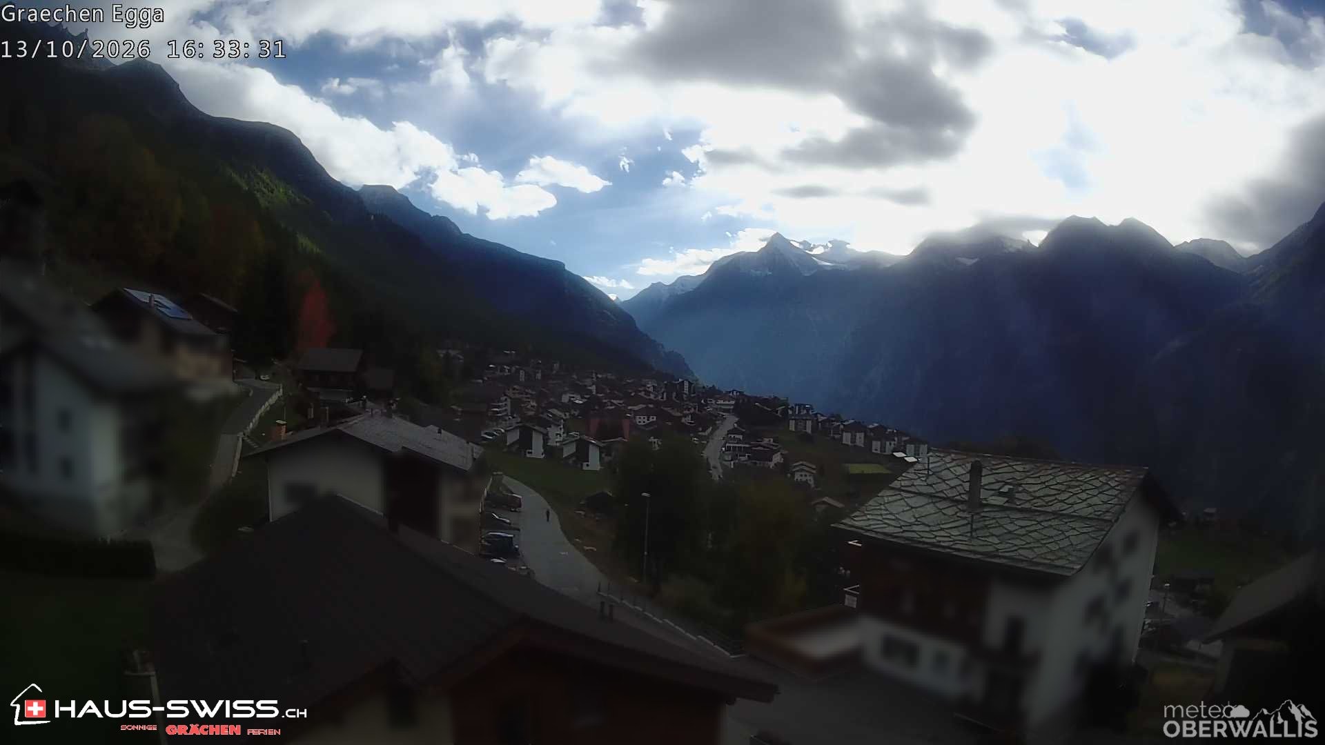Archiv Foto Webcam Egga - Blick nach Grächen