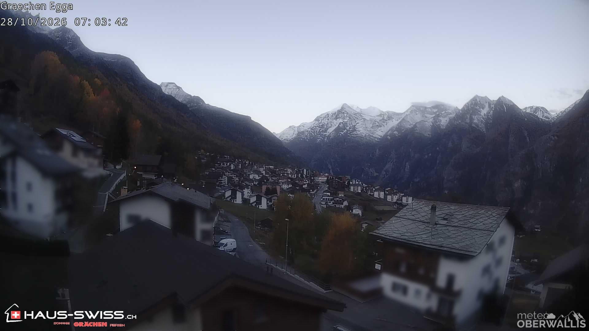 Archiv Foto Webcam Egga - Blick nach Grächen