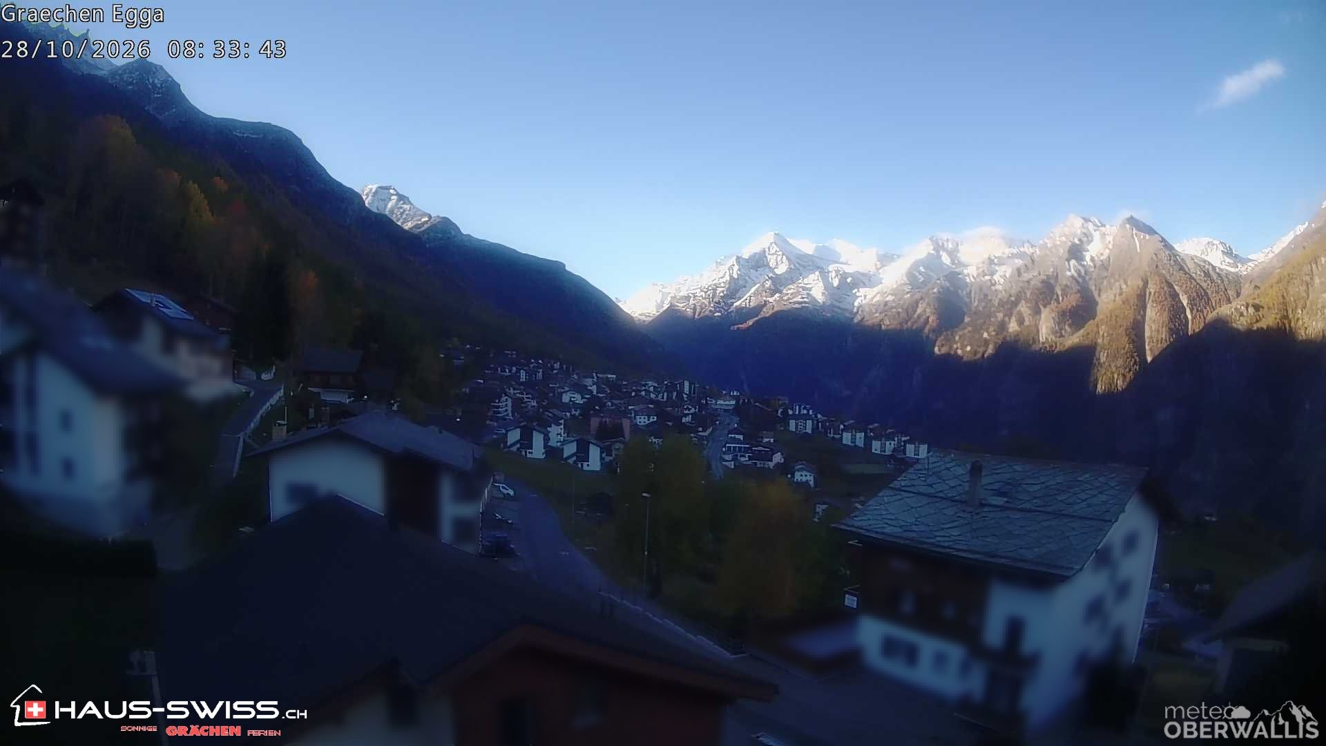 Archiv Foto Webcam Egga - Blick nach Grächen