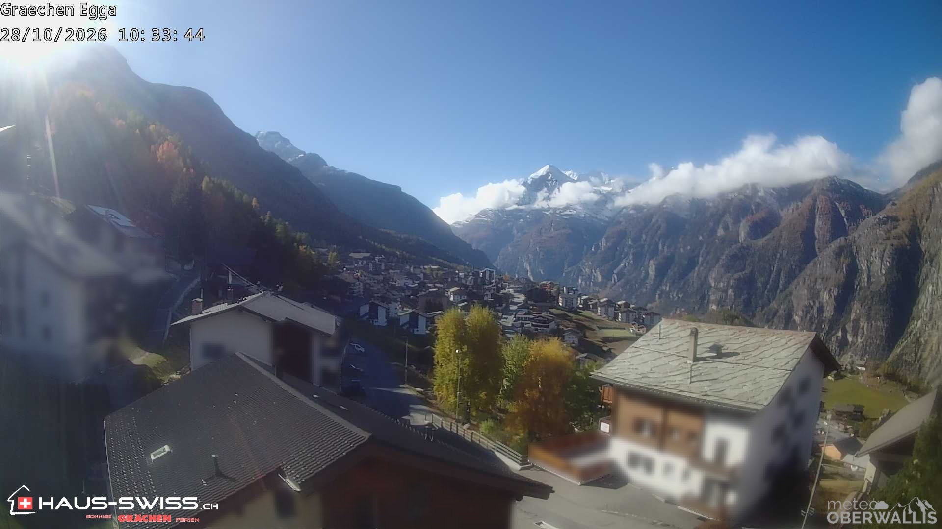 Archiv Foto Webcam Egga - Blick nach Grächen