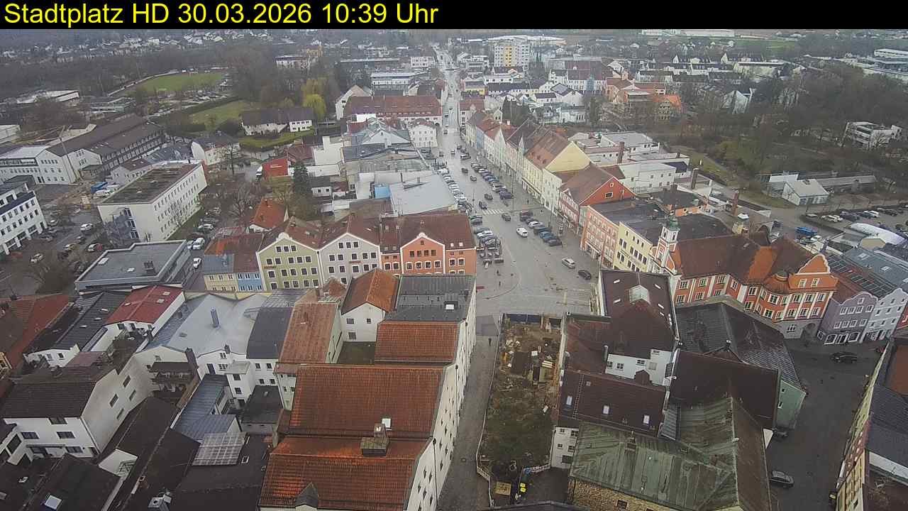 Archived image Webcam Town Square in Eggenfelden
