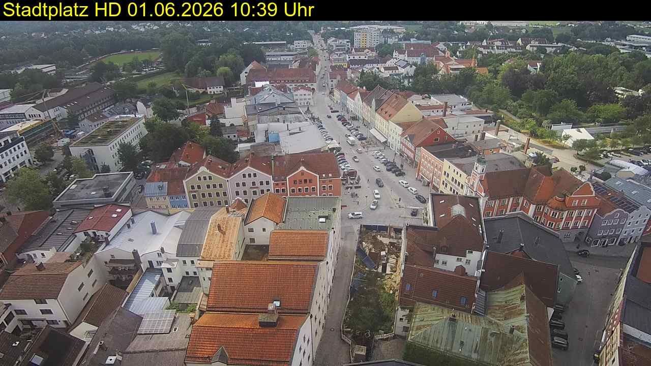 Archived image Webcam Town Square in Eggenfelden