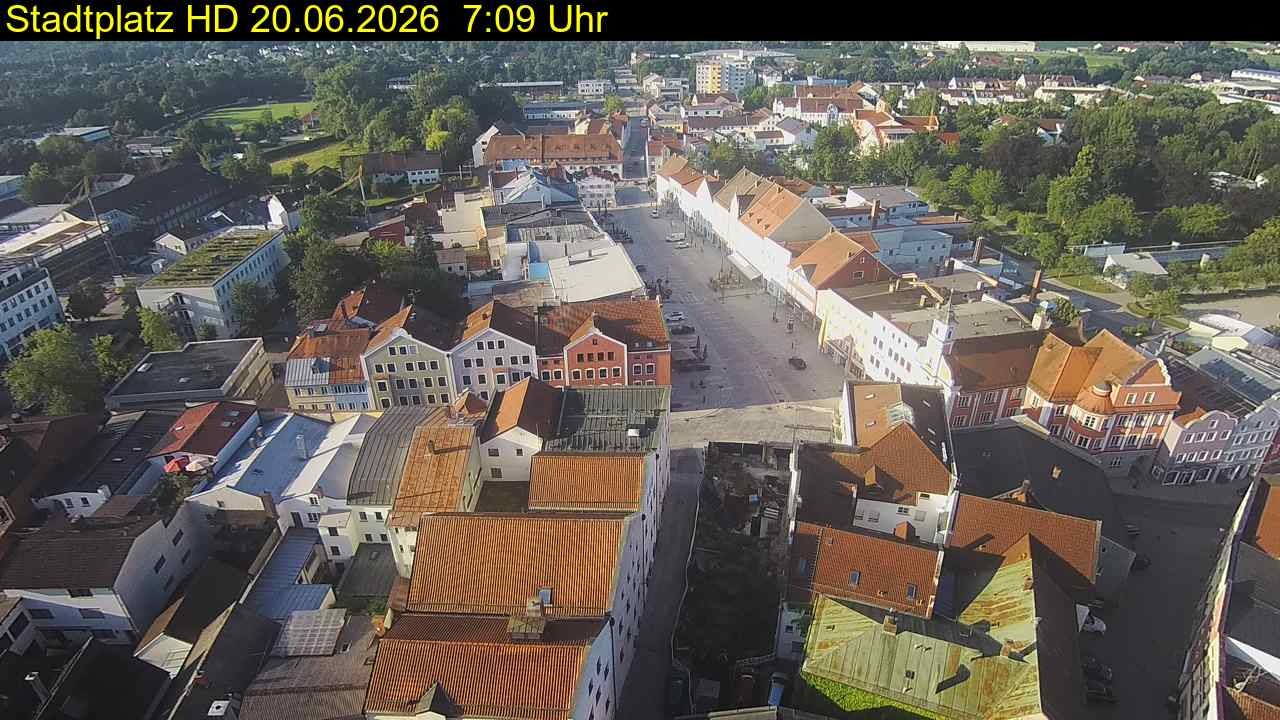 Archived image Webcam Town Square in Eggenfelden